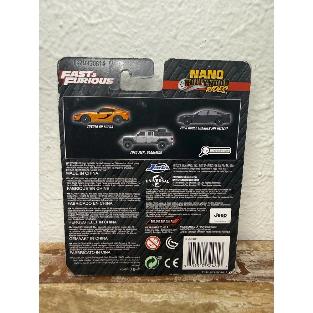 Jada Toys Nano Hollywood Rides Fast & Furious F9 3-Pack Die-Cast Toy Cars 2021